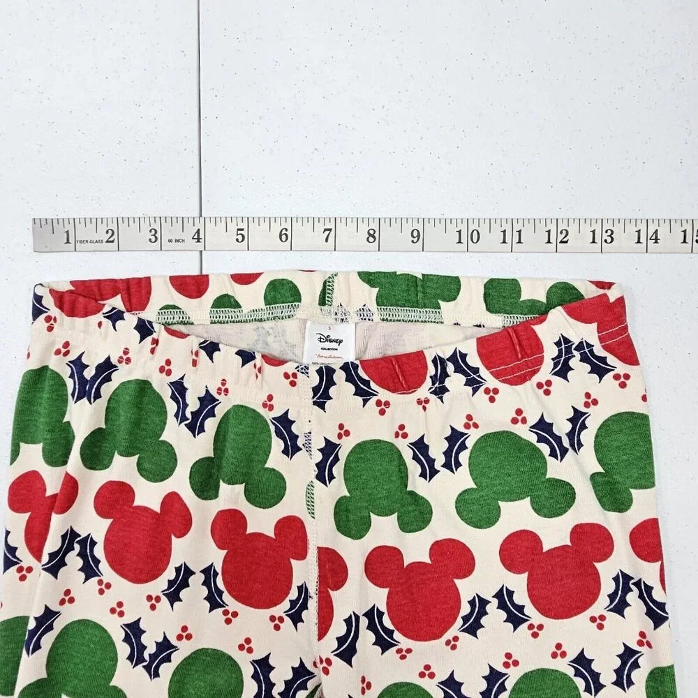 Hanna Andersson Girls Disney Christmas PJ Leggings Small Bottoms Organic Cotton
